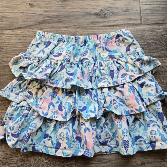 Kids Ruffled Skirts Set - Blue Pattern & Gray - Picture 2 of 8